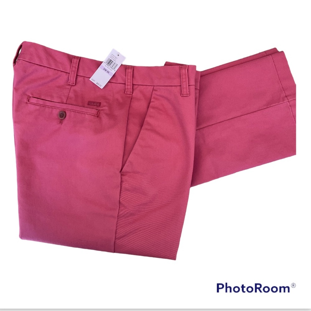 NWT MENS IZOD PERFORMANCE
STRAIGHT FIT STRETCH SPORTFLEX saltwater red 32 -30